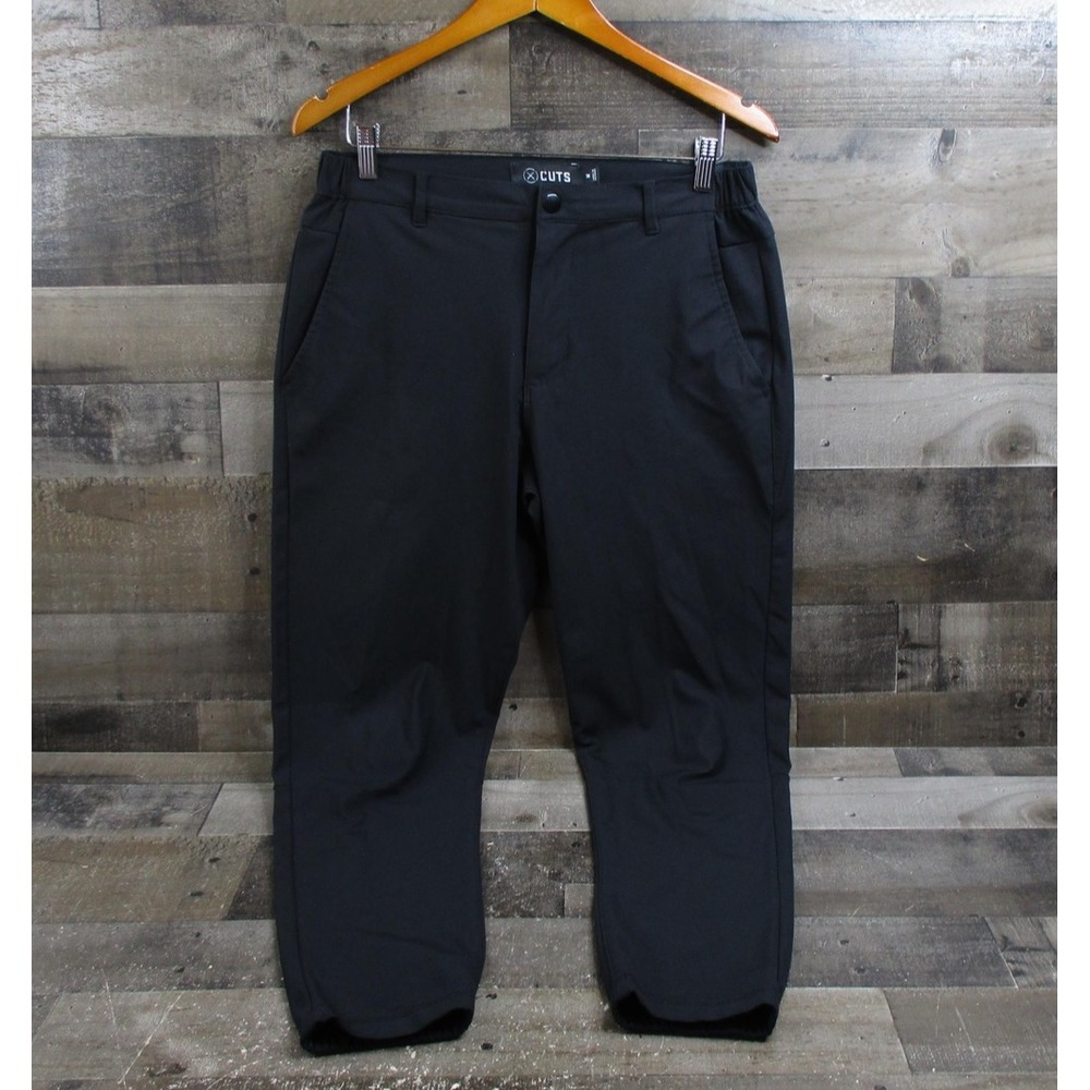 Cuts Clothing Pants Mens Medium Black AO Joggers Tech Performance Elastic Cuffs